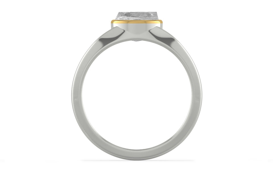 GoldCap Ceylon White Sapphire Ring Rare Quality (R10)