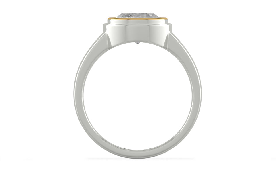 Goldcap Ceylon White Sapphire Ring Rare Quality (R3)