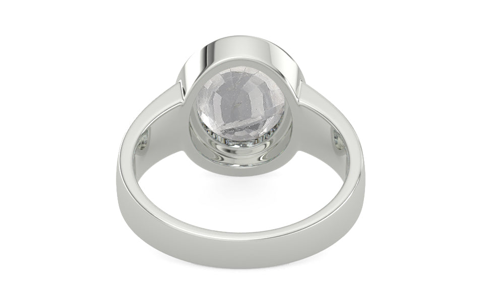 Goldcap Ceylon White Sapphire Ring Rare Quality (R3)
