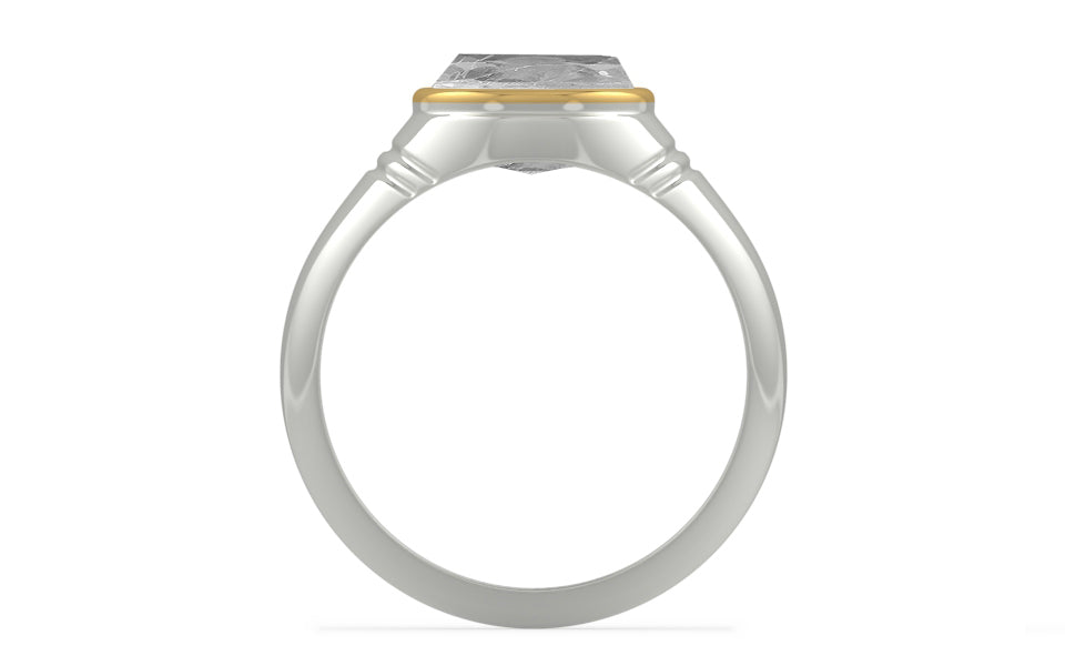 GoldCap Ceylon White Sapphire Ring Rare Quality (R7)