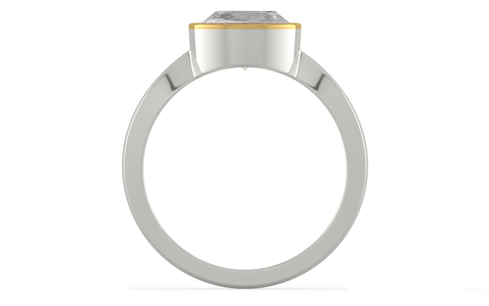 GoldCap Ceylon White Sapphire Ring Rare Quality (R9)