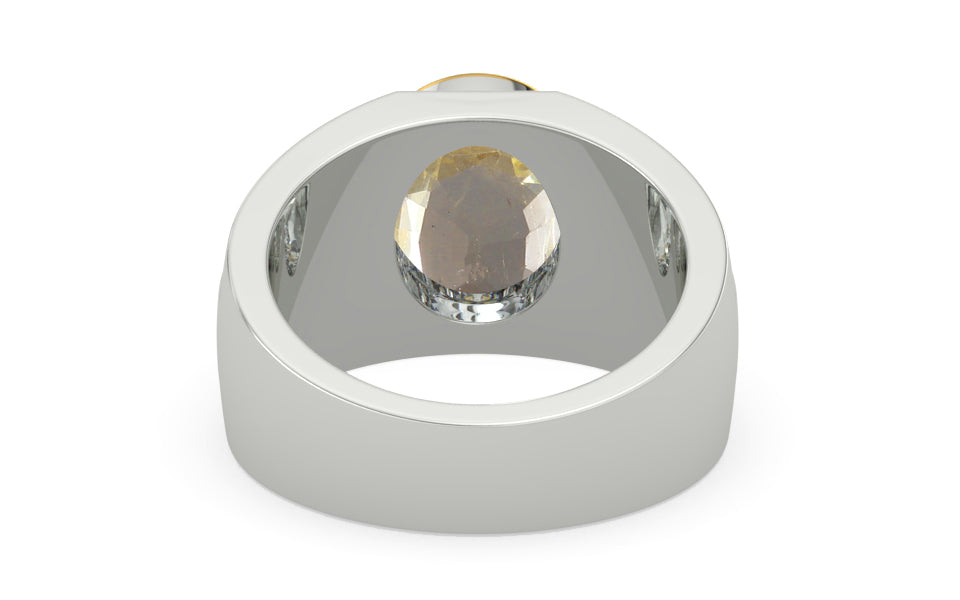 Goldcap Ceylon Yellow Sapphire Ring Fine Quality (R1)