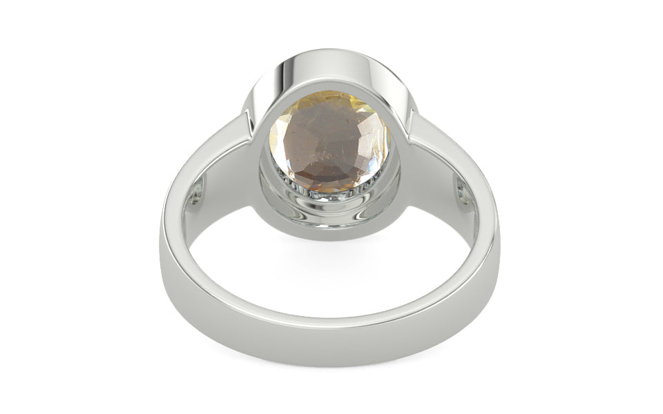 Goldcap Ceylon Yellow Sapphire Ring Fine Quality (R3)