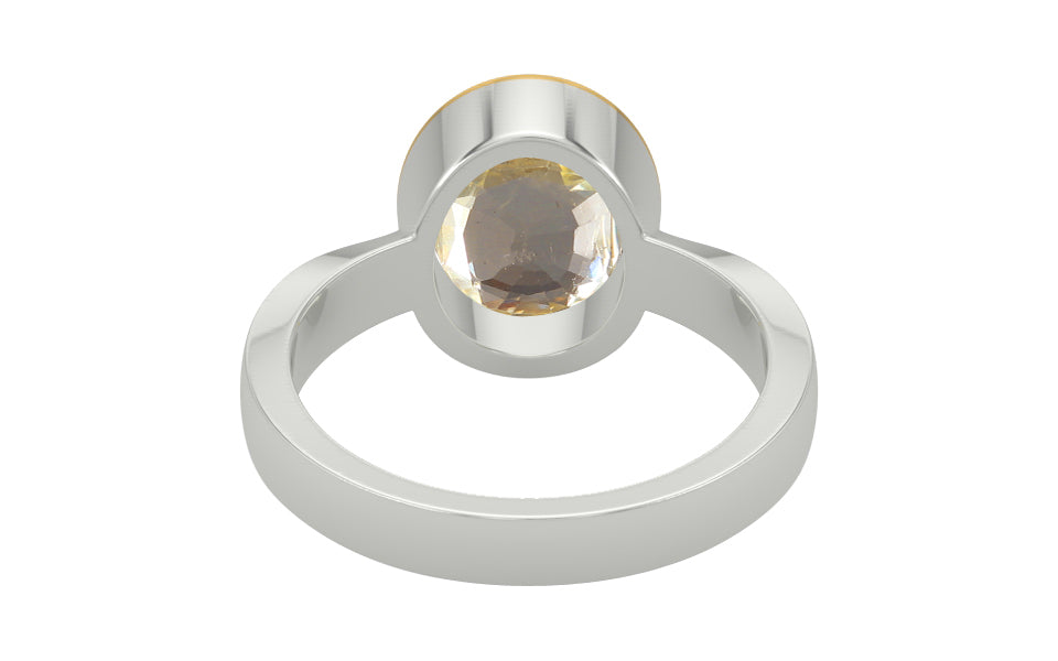 GoldCap Ceylon Yellow Sapphire Ring Fine Quality (R9)