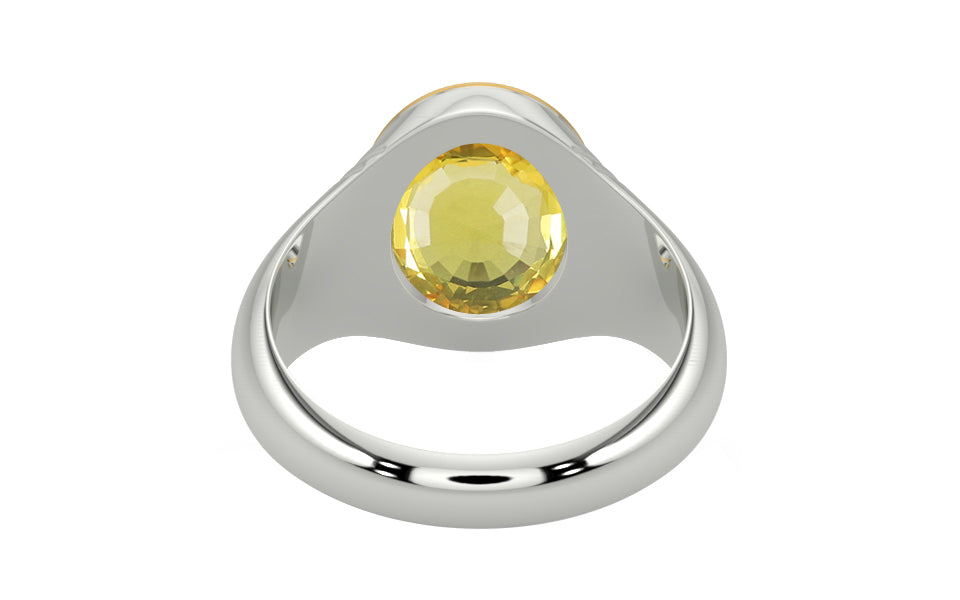 GoldCap Ceylon Yellow Sapphire Ring Limited Quality (R7)