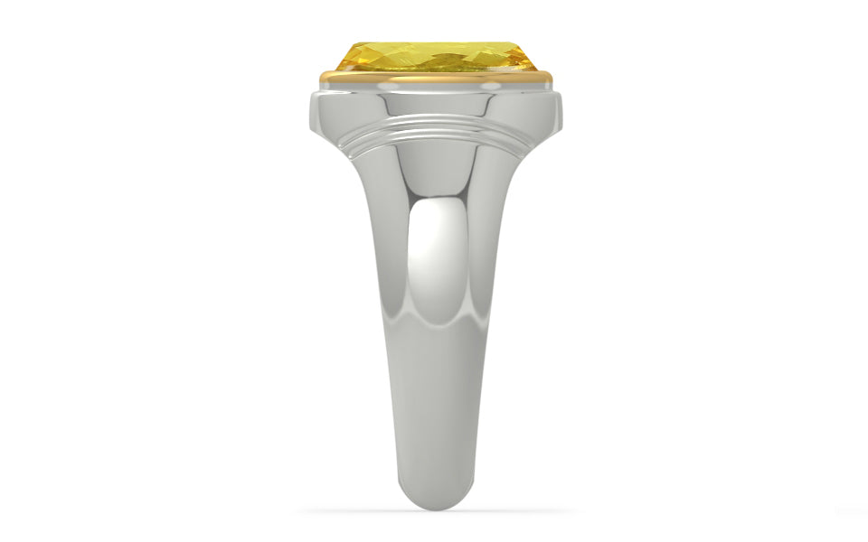 GoldCap Ceylon Yellow Sapphire Ring Limited Quality (R7)