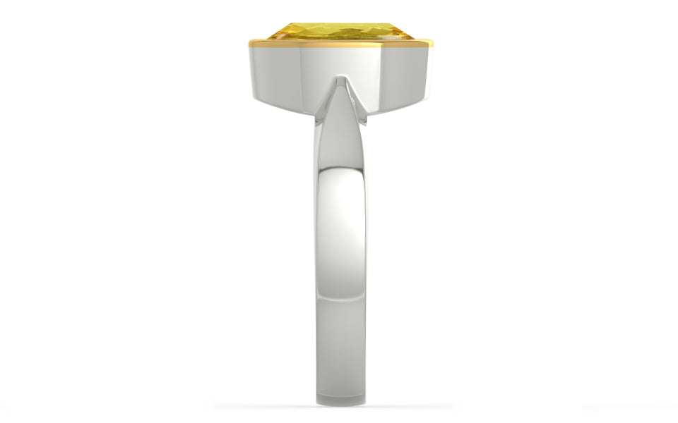 GoldCap Ceylon Yellow Sapphire Ring Limited Quality (R9)