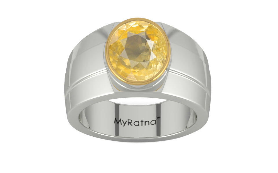Goldcap Ceylon Yellow Sapphire Ring Prime Quality (R1)