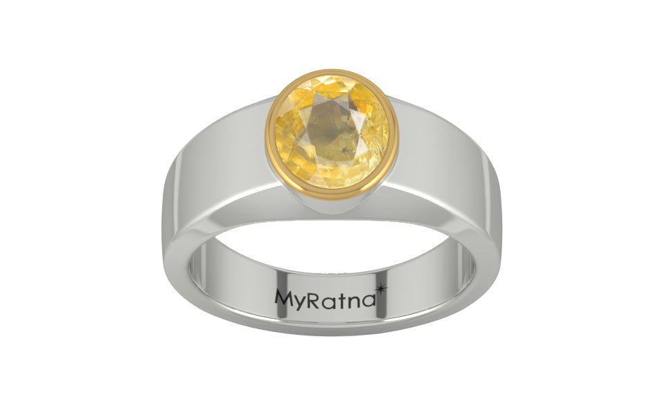 GoldCap Ceylon Yellow Sapphire Ring Prime Quality (R10)
