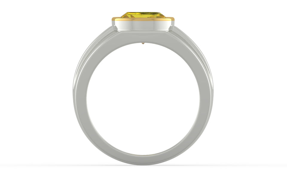 Goldcap Ceylon Yellow Sapphire Ring Rare Quality (R1)