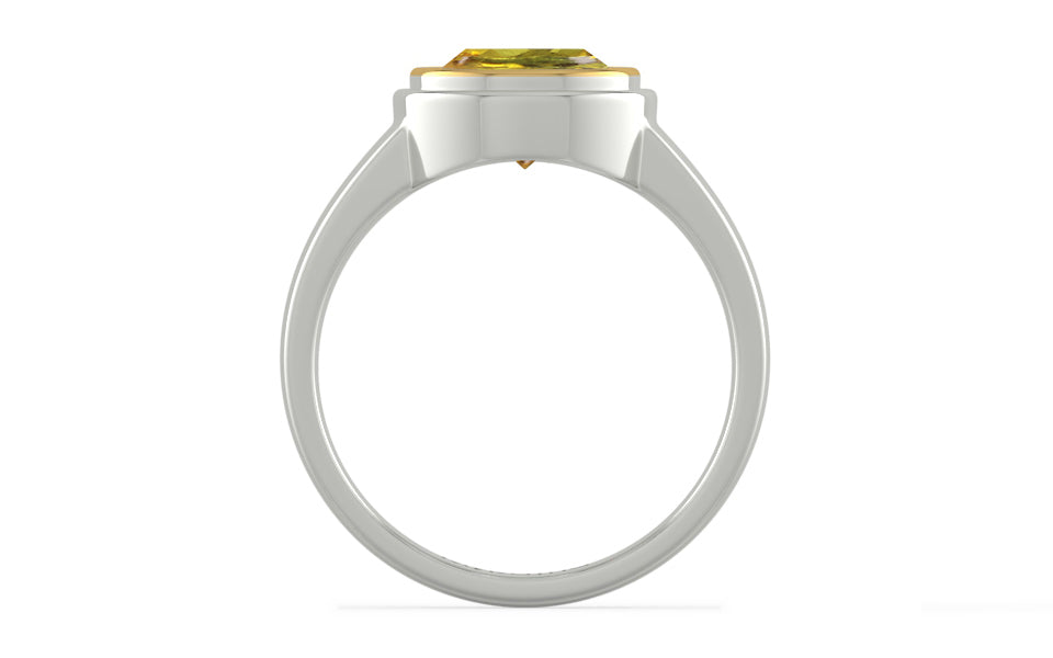 Goldcap Ceylon Yellow Sapphire Ring Rare Quality (R3)
