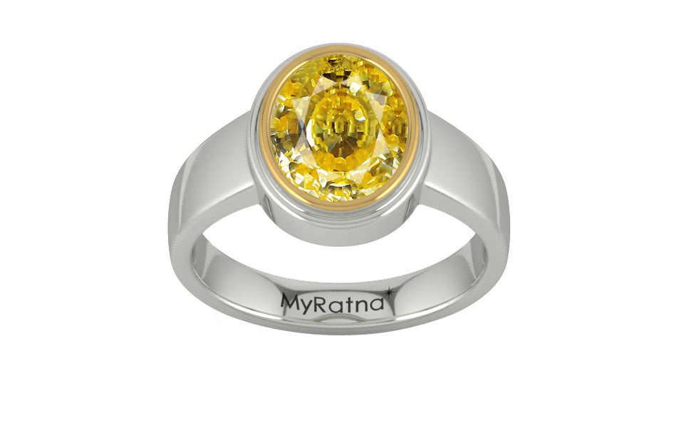 Goldcap Ceylon Yellow Sapphire Ring Rare Quality (R3)