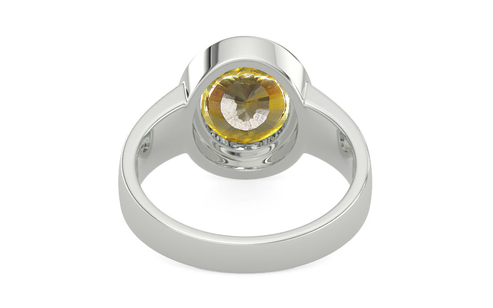 Goldcap Ceylon Yellow Sapphire Ring Rare Quality (R3)