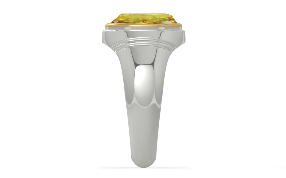 GoldCap Ceylon Yellow Sapphire Ring Rare Quality (R7)
