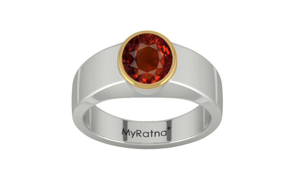 GoldCap Hessonite Garnet Ring Rare Quality (R10)