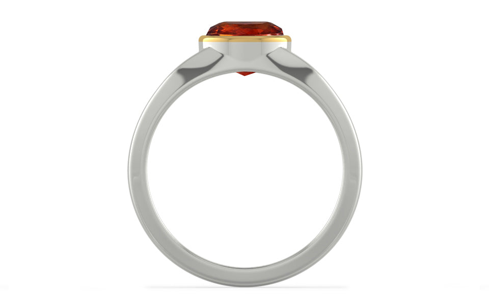 GoldCap Hessonite Garnet Ring Rare Quality (R10)