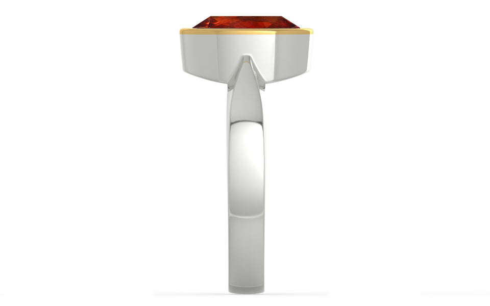 GoldCap Hessonite Garnet Ring Rare Quality (R9)