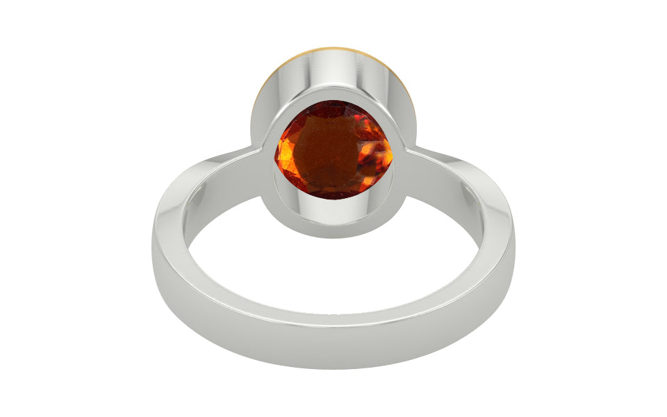 GoldCap Hessonite Garnet Ring Rare Quality (R9)