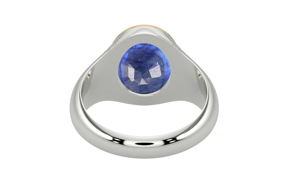 Goldcap Thailand Blue Sapphire Ring Fine Quality (R7)