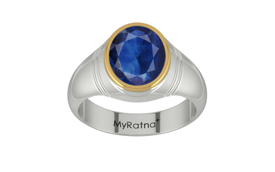 Goldcap Thailand Blue Sapphire Ring Limited Quality (R7)