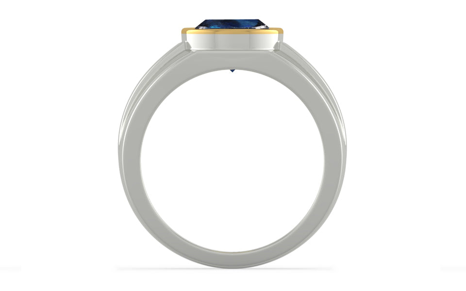 Goldcap Thailand Blue Sapphire Ring Rare Quality (R1)