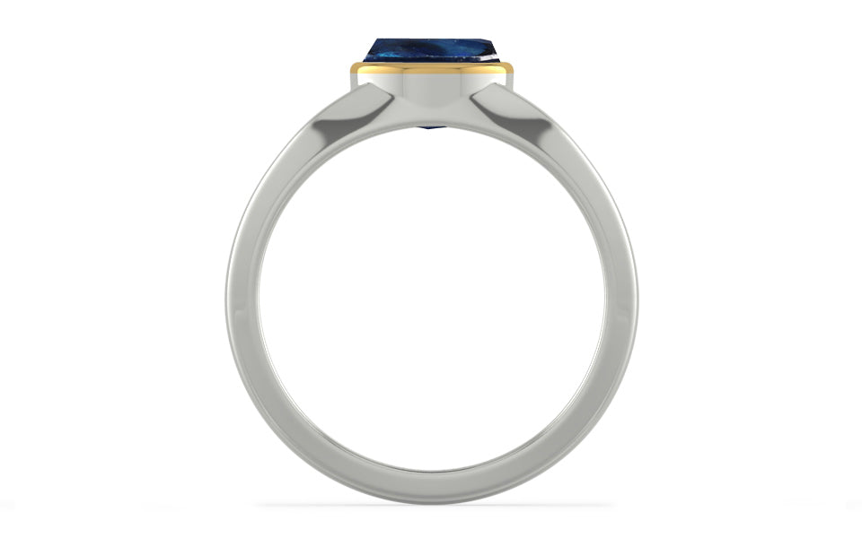 Goldcap Thailand Blue Sapphire Ring Rare Quality (R10)