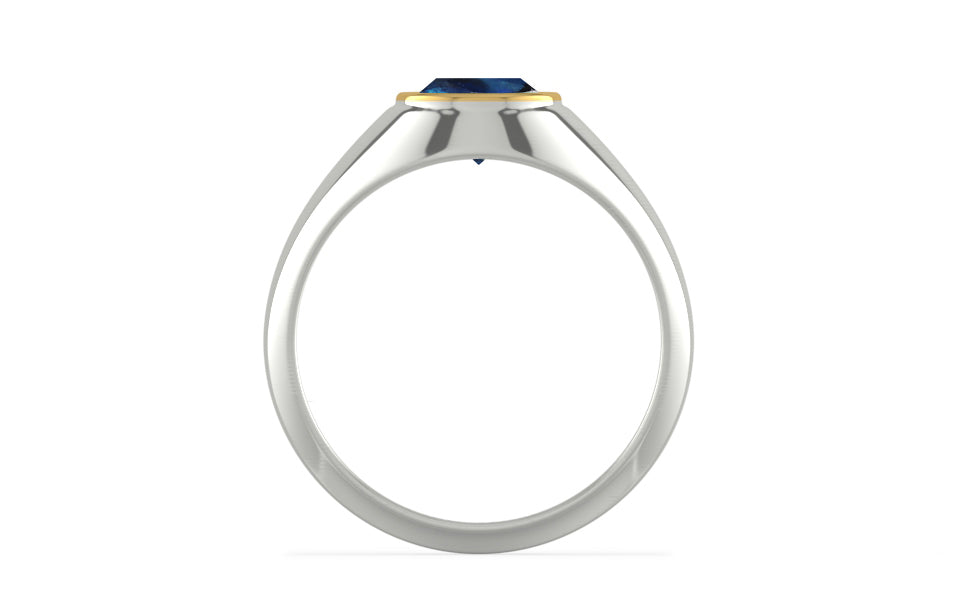 Goldcap Thailand Blue Sapphire Ring Rare Quality (R12)