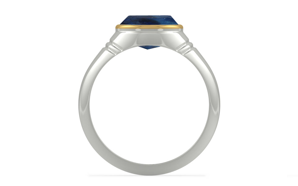 Goldcap Thailand Blue Sapphire Ring Rare Quality (R7)