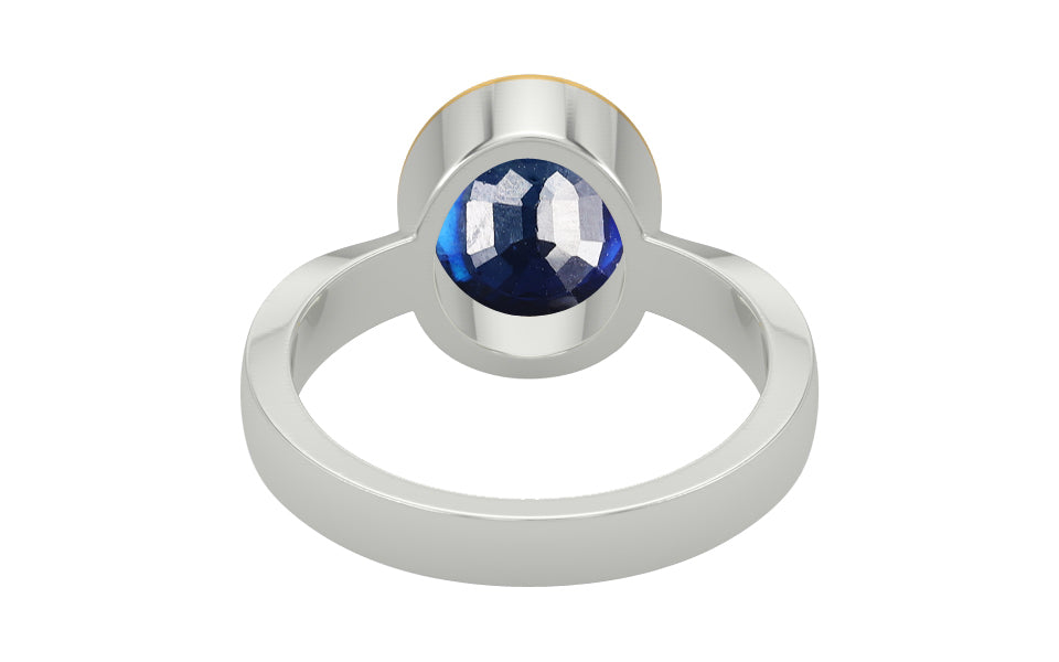 Goldcap Thailand Blue Sapphire Ring Rare Quality (R9)