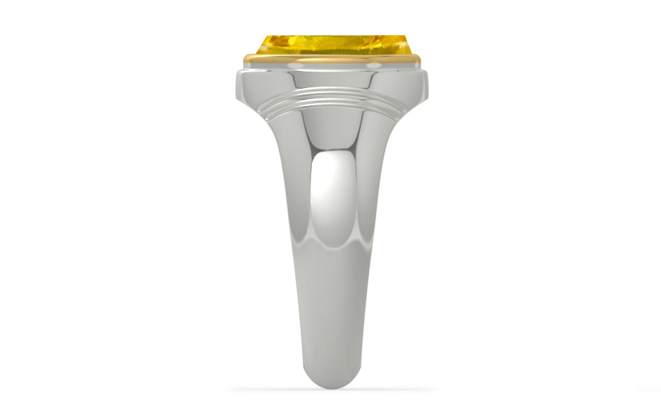 Goldcap Thailand Yellow Sapphire Ring Limited Quality (R7)