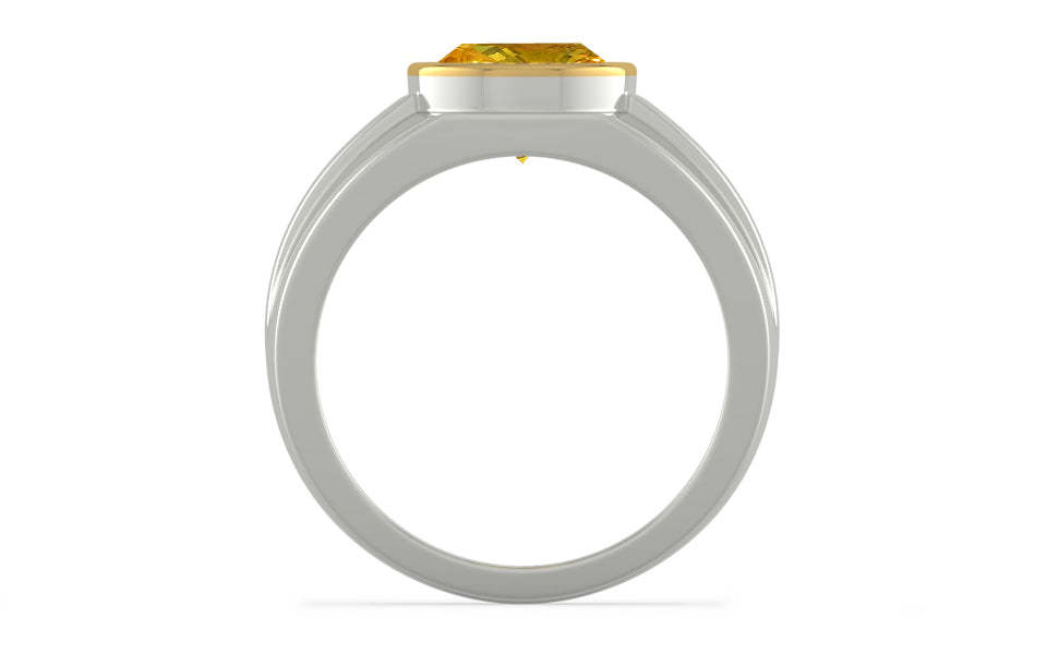 Goldcap Thailand Yellow Sapphire Ring Rare Quality (R1)