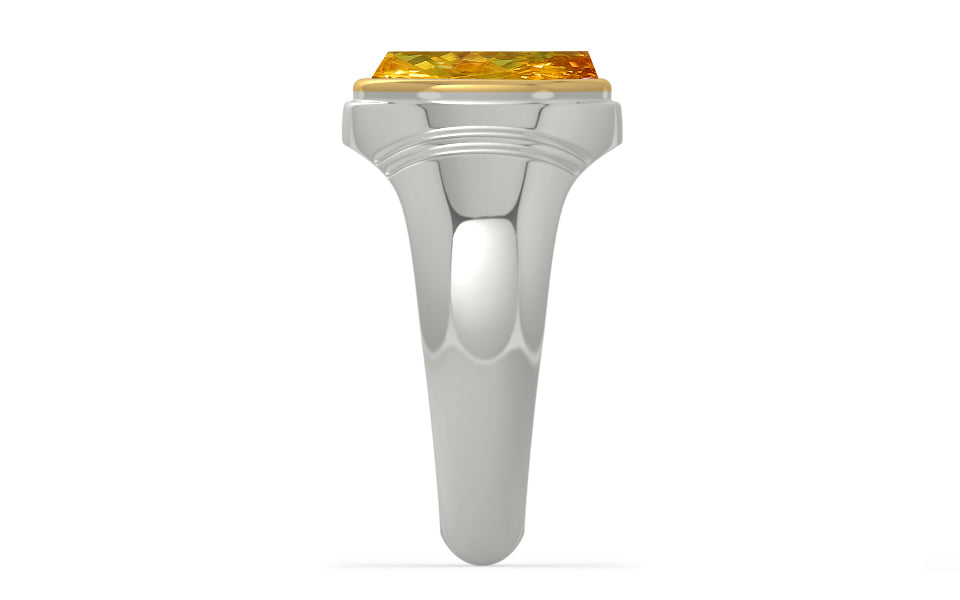 Goldcap Thailand Yellow Sapphire Ring Rare Quality (R7)