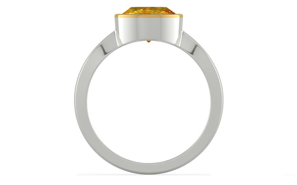 GoldCap Thailand Yellow Sapphire Ring Rare Quality (R9)