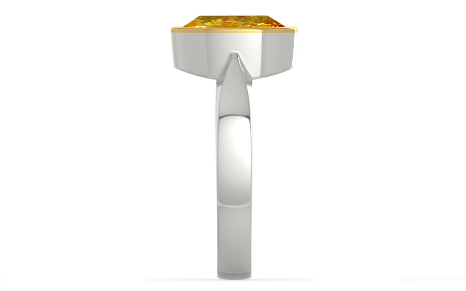 GoldCap Thailand Yellow Sapphire Ring Rare Quality (R9)