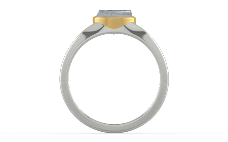 GoldCollet Ceylon White Sapphire Ring Fine Quality (R10)