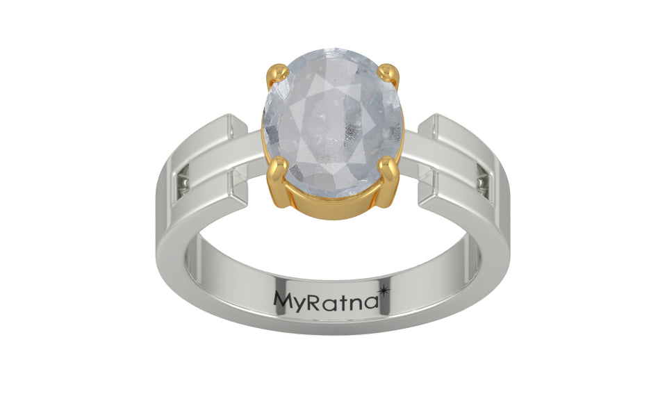 GoldCollet Ceylon White Sapphire Ring Fine Quality (R8)