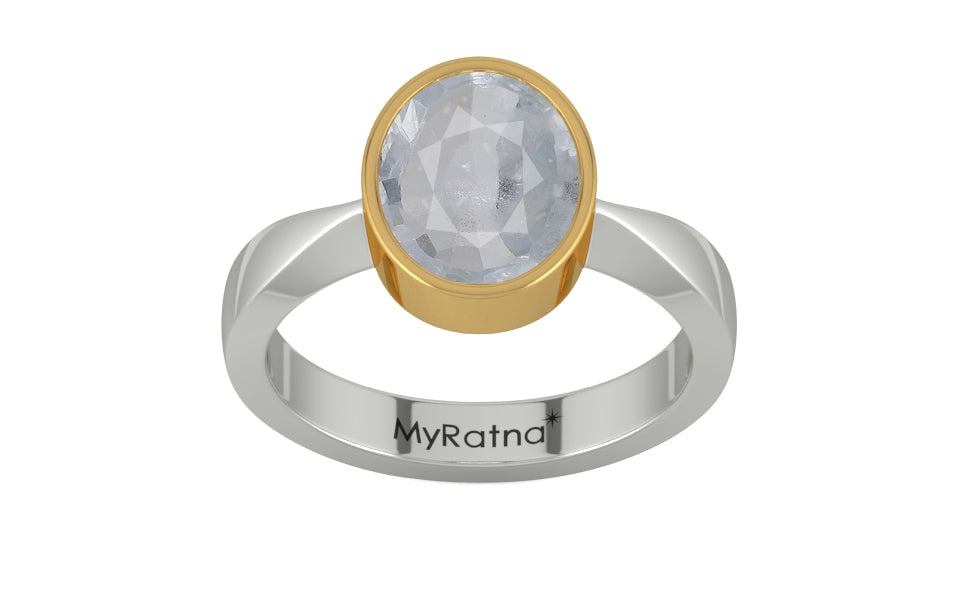 GoldCollet Ceylon White Sapphire Ring Fine Quality (R9)