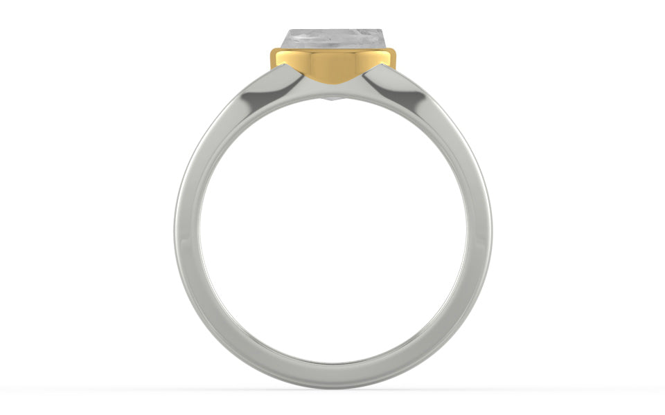 GoldCollet Ceylon White Sapphire Ring Limited Quality (R10)