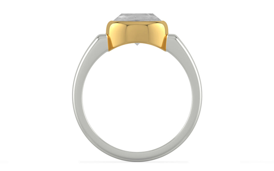Goldcollet Ceylon White Sapphire Ring Limited Quality (R6)