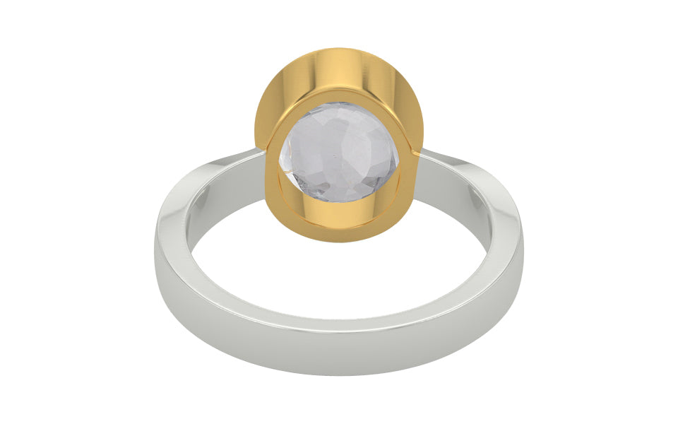 GoldCollet Ceylon White Sapphire Ring Limited Quality (R9)
