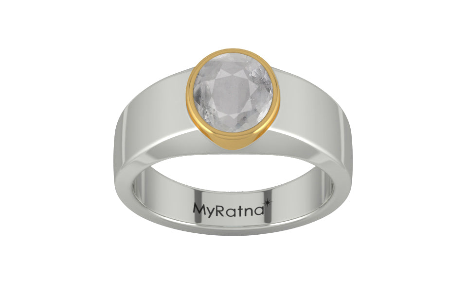GoldCollet Ceylon White Sapphire Ring Prime Quality (R10)