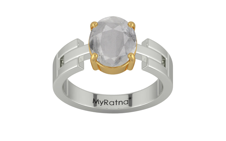 GoldCollet Ceylon White Sapphire Ring Prime Quality (R8)