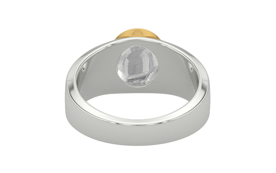 GoldCollet Ceylon White Sapphire Ring Rare Quality (R10)
