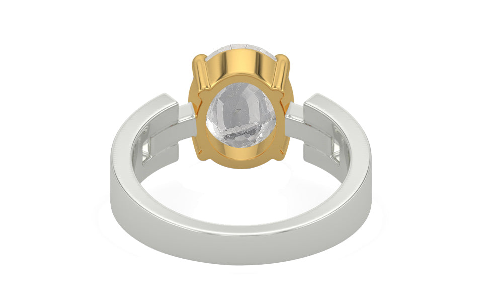 GoldCollet Ceylon White Sapphire Ring Rare Quality (R8)