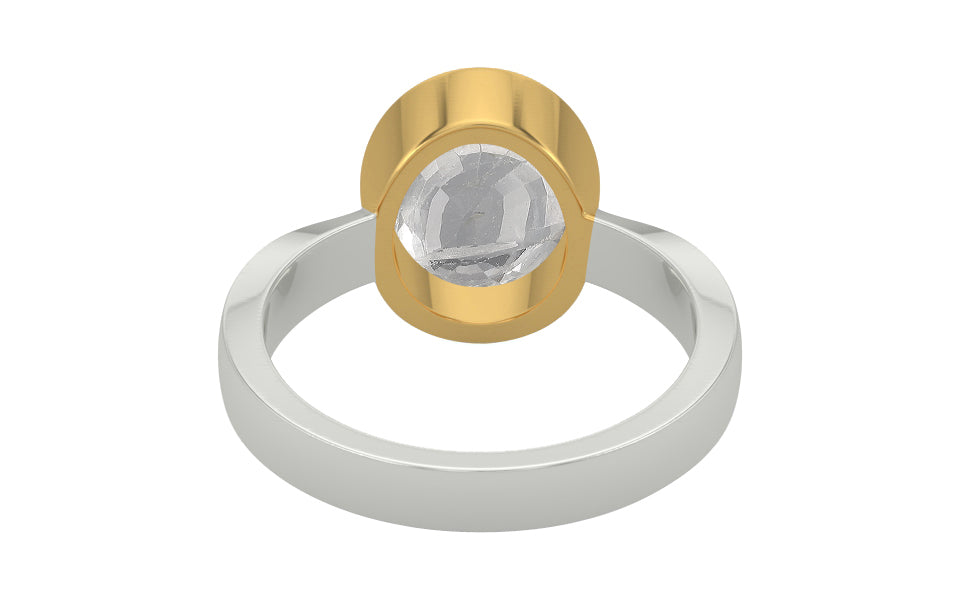 GoldCollet Ceylon White Sapphire Ring Rare Quality (R9)