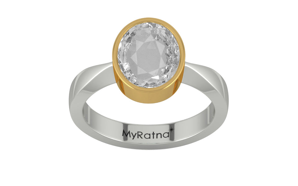 GoldCollet Ceylon White Sapphire Ring Rare Quality (R9)