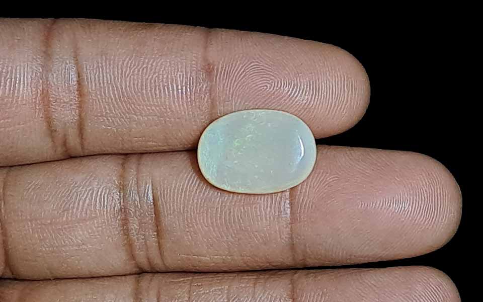 White Opal With Fire - 6.33 Carat
