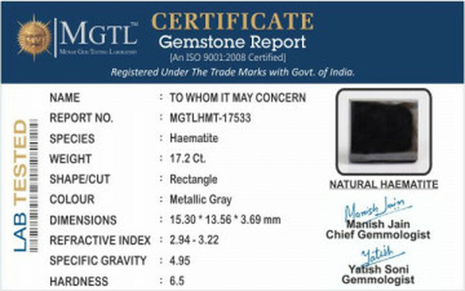 Haematite -  17.2 Carat Fine-Quality HMT-17533