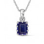 Luxury Designer 925 Silver Blue Sapphire Pendant