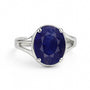 Luxury Designer Sterling Silver Blue Sapphire Men’s Ring for Him